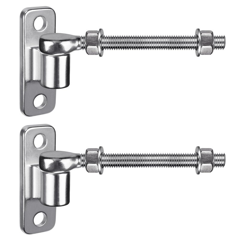 Insaga 6'' J Bolt Gate Hinge  Heavy Duty Gate Hinge for Wood Fence  One-Piece Molding Gate Hinge for Metal Gate  304 Stainless Steel Welded Hinge for Farm Gate  2Pack - Image 1